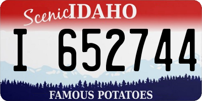 ID license plate I652744