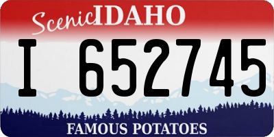 ID license plate I652745