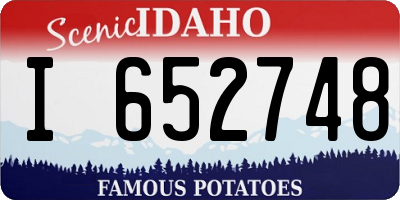 ID license plate I652748