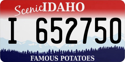 ID license plate I652750