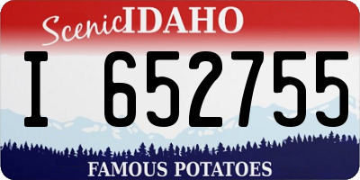 ID license plate I652755