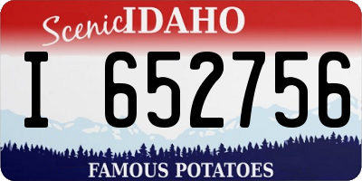 ID license plate I652756
