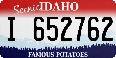 ID license plate I652762