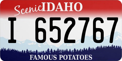ID license plate I652767