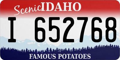 ID license plate I652768
