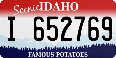 ID license plate I652769