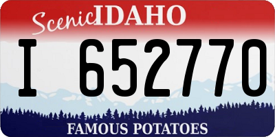 ID license plate I652770