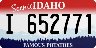 ID license plate I652771