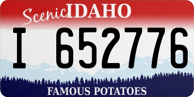 ID license plate I652776