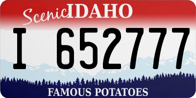 ID license plate I652777