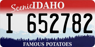 ID license plate I652782