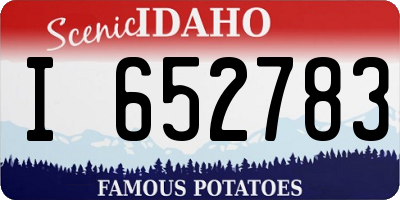 ID license plate I652783