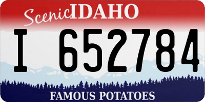 ID license plate I652784