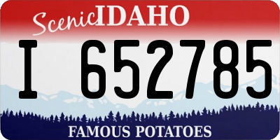 ID license plate I652785