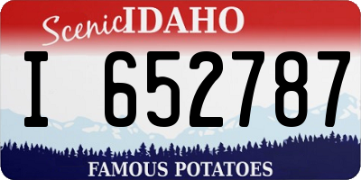 ID license plate I652787