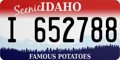 ID license plate I652788