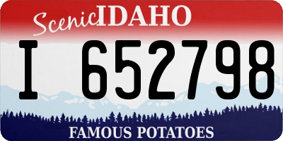 ID license plate I652798