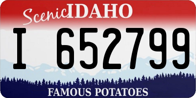 ID license plate I652799