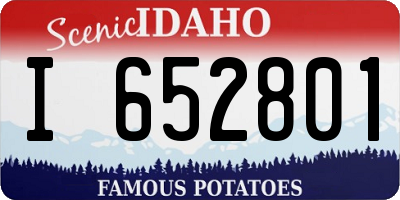 ID license plate I652801