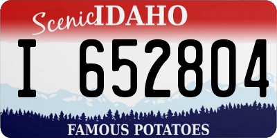 ID license plate I652804