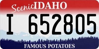 ID license plate I652805