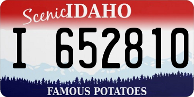 ID license plate I652810