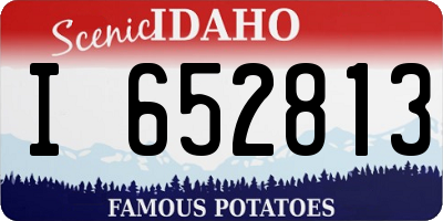 ID license plate I652813