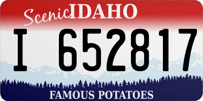 ID license plate I652817