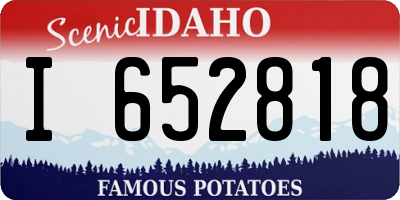 ID license plate I652818