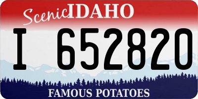 ID license plate I652820