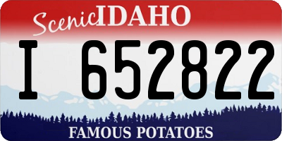 ID license plate I652822