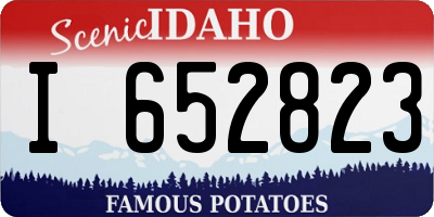 ID license plate I652823