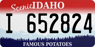 ID license plate I652824