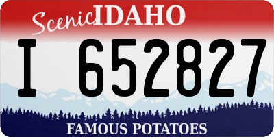ID license plate I652827