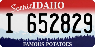 ID license plate I652829