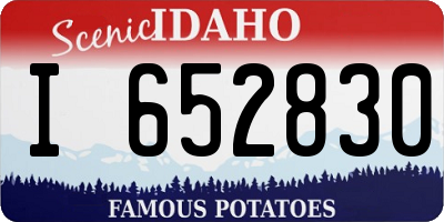 ID license plate I652830