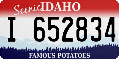 ID license plate I652834