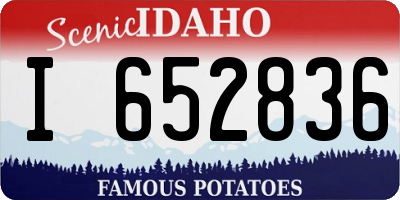 ID license plate I652836