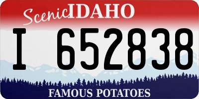 ID license plate I652838