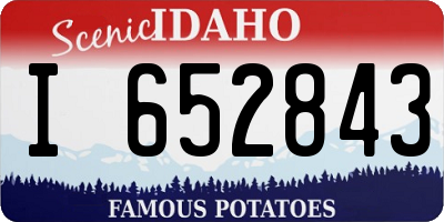 ID license plate I652843