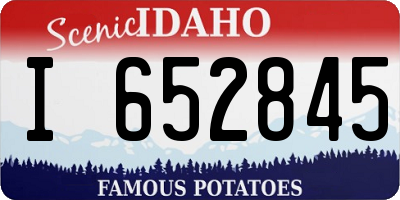 ID license plate I652845
