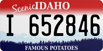 ID license plate I652846