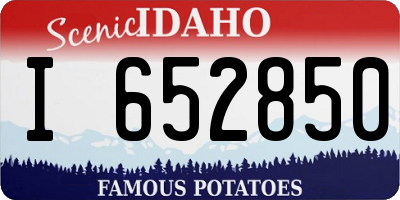 ID license plate I652850