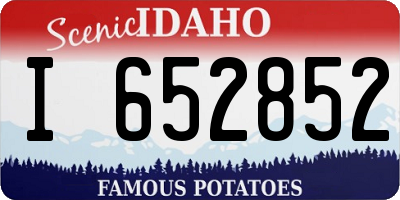 ID license plate I652852