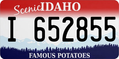 ID license plate I652855