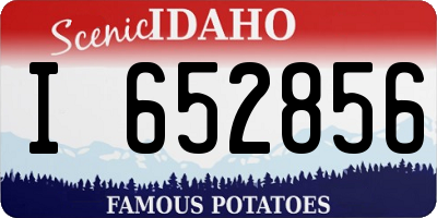 ID license plate I652856