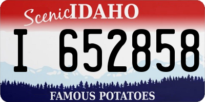 ID license plate I652858