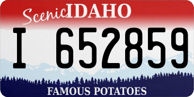 ID license plate I652859