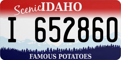 ID license plate I652860