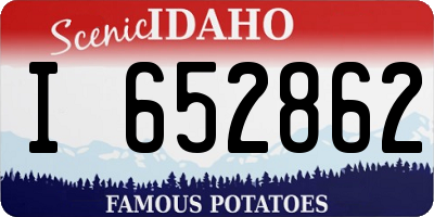 ID license plate I652862